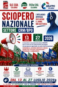 🔴🟢🔵 COMUNICATO STAMPA UNITARIO SU VERTENZA CRM/BPO